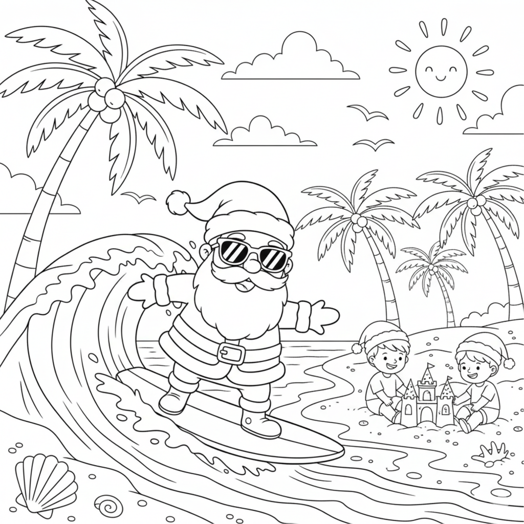 A Sunny South African Christmas Coloring Book